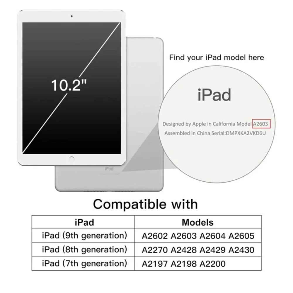 JETech Case iPad 10.2-Inch 9/8/7th Generation 2021/2020/2019 Model Cover
